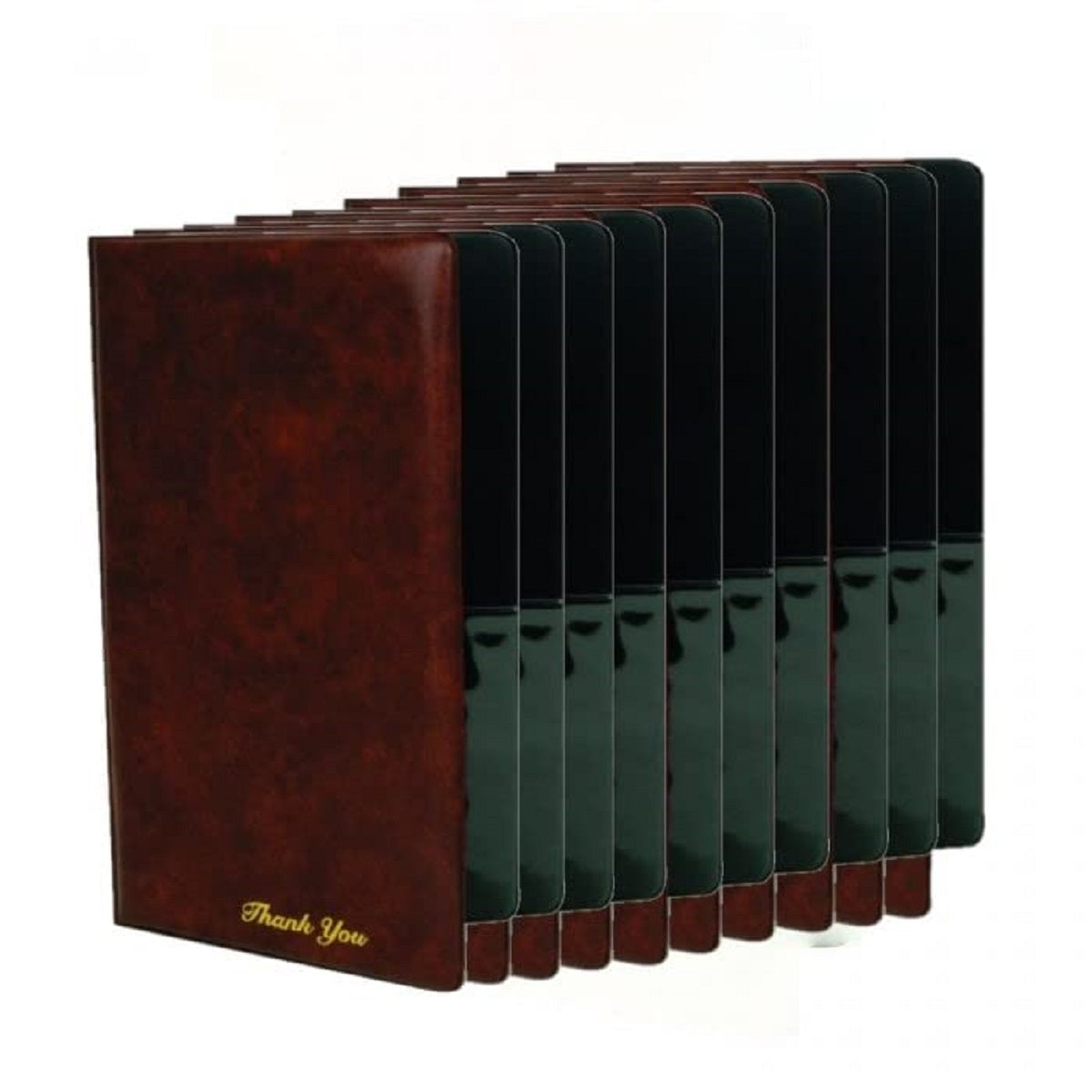 Restaurant Check Presenters with Gold Thank You Imprint - Guest Check Card Holder Ideal for Professional Servers in Various Dining Settings