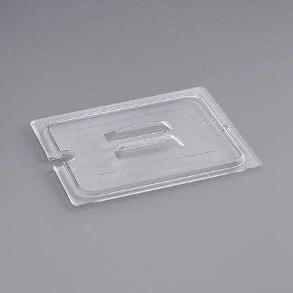 Half Size Notched Polycarbonate Handled Food Pan Lid - Food Storage Container Cover Restaurant Commercial Hotel Pans Cover for Food Prep Fruits Vegetables Beans Corns
