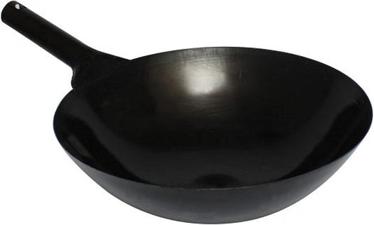 Iron Taiwan Wok - Large Wok Stir Fry Pan for Chinese Japanese and Cantonese Cuisine Stir Fry Pans Traditional Woks Grilling Frying Steaming Made in Taiwan