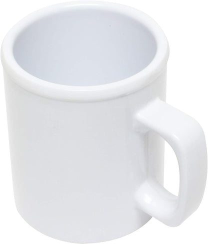 8 oz Mug Melamine Set of 12- Dishwasher Safe Break-Resistant Coffee Cup Set Reusable Plastic Cup for Latte Cappuccino Cocoa Hot Tea Mocha Home Cafe Restaurants