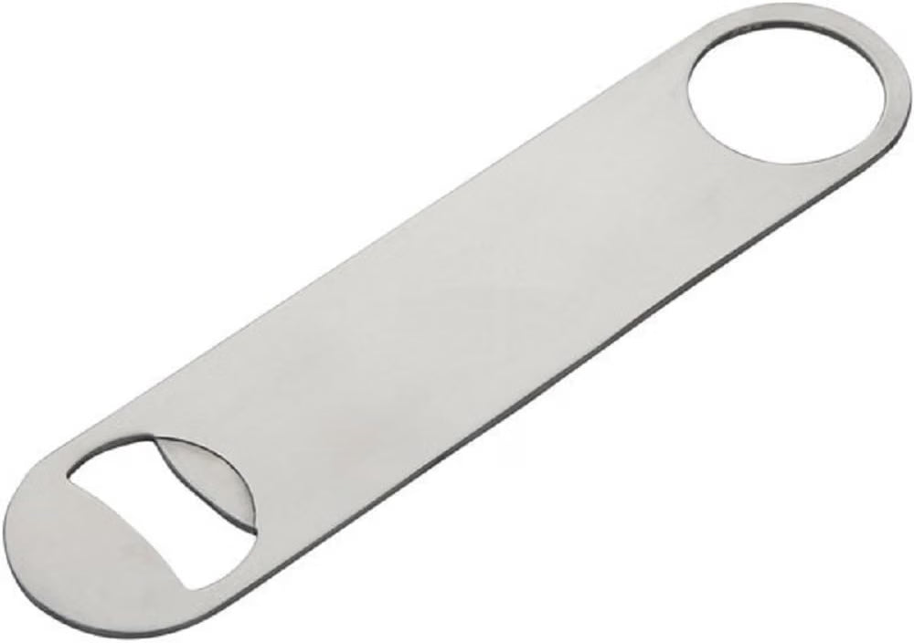 7" x 2" Heavy Duty Flat Bottle Opener Stainless Steel Set of 2 - Beer Openers Beverage Bottle Opener Beer Bottle Opener Pop Can Soda Can Opener for Kitchen Bar or Restaurant