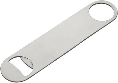 7" x 2" Heavy Duty Flat Bottle Opener Stainless Steel Set of 2 - Beer Openers Beverage Bottle Opener Beer Bottle Opener Pop Can Soda Can Opener for Kitchen Bar or Restaurant