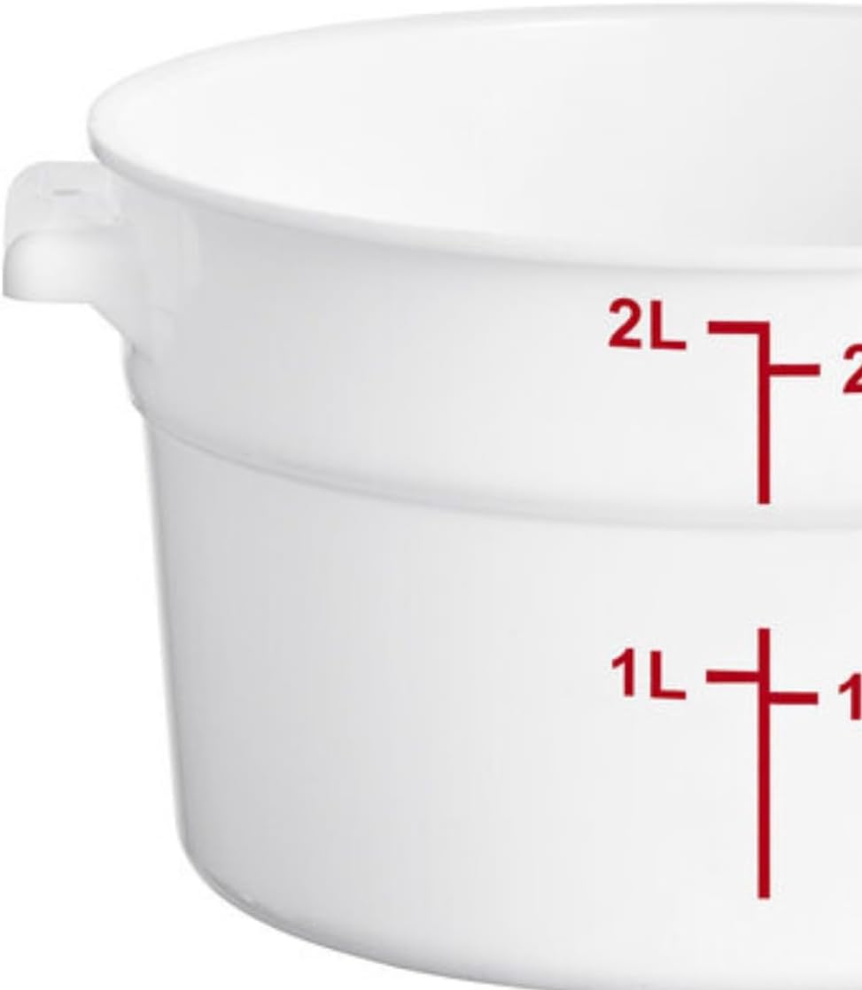 Round Food Storage Container Polypropylene - Commercial Food Storage Containers Meal Prep Containers Reusable Food Containers for Pantry Kitchen Storage Organization
