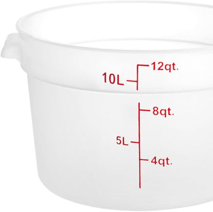 Round Food Storage Container Translucent Polypropylene- Commercial Food Storage Containers Meal Prep Containers Reusable Food Containers for Pantry Kitchen Storage Organization