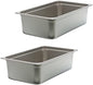 Full Size 6" Deep Stainless Steel Anti-Jamming Steam Pan 24 Gauge- Chafing Steam Table Pans Catering Food Storage Metal Pan Hotel Pan for Restaurant Events Catering Use