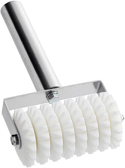 Pizza Dough Roller Docker 8 Wheels Stainless Steel Handle with Plastic barrel 8" x 4-7/8" - Pastry Dough Docker Pizza Dough Docker for Crackers Homemade Bread Pie Cake Pizza Dough Roller