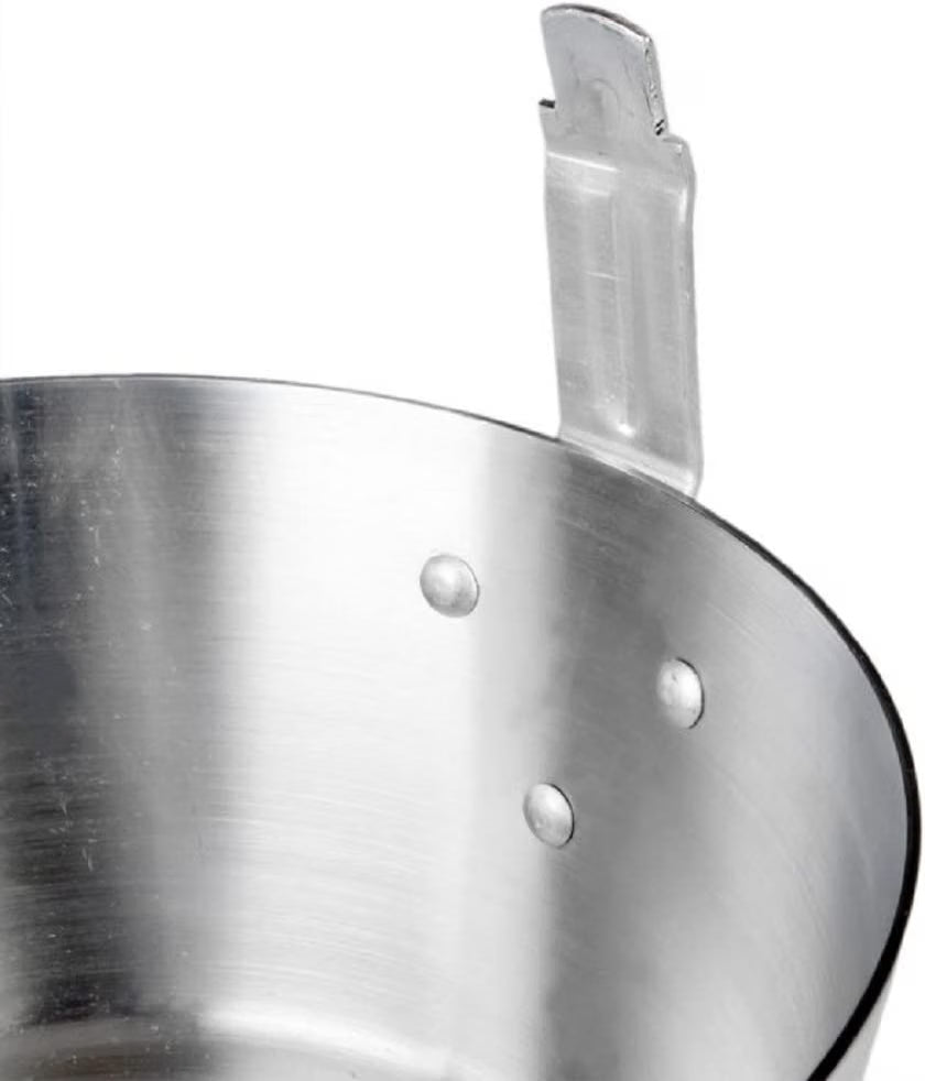 Aluminum Fryer Saucepan with Front Stem Catcher- Deep Frying Pot Deep Fryer for Fast Cooking and Easy Cleaning for Soup Pot French Fries Stews Mirror-Finished