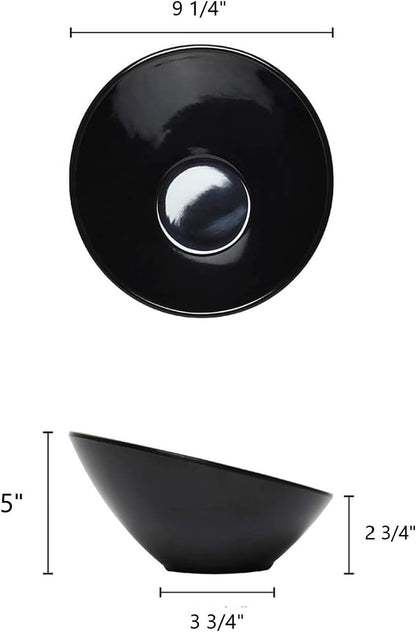 Cascading Bowl Melamine Set of 12- Dishwasher Safe Break-Resistant Serving Bowl Serving Dishes for Salads Rice Pasta Dessert Side Dishes Dinner Parties