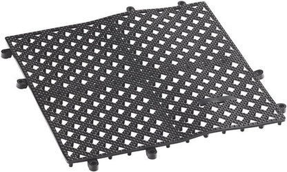 12" x 12" Interlocking Bar Mat Black Color - Bar Service Spill Mat Service Mat for Cocktail Bartender Glasses Drying Mat Perfect for Kitchen Countertop Bars Cafe Home & Restaurants