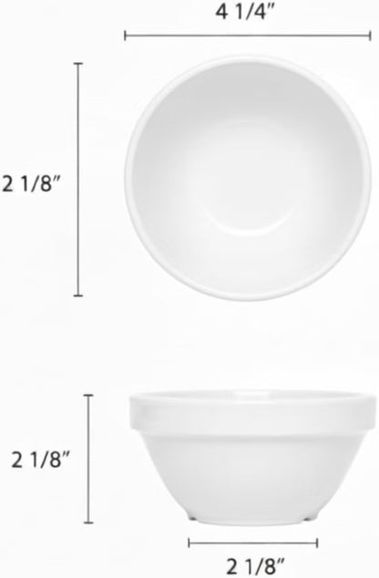 Bouillon Cup Color Melamine Set of 12- Dishwasher Safe Break-Resistant Reusable Bowls Serving Soup Bowl Broth Cups Soup Bowls Ice Cream Dipping Sauce
