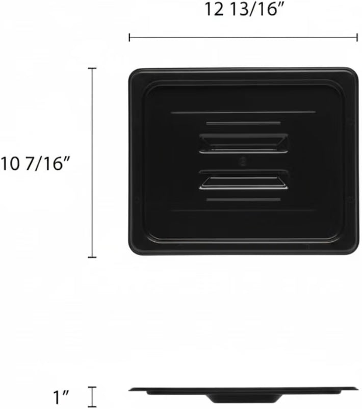 Solid Polycarbonate Food Pan Lid - Food Storage Container Cover Restaurant Commercial Hotel Pans Cover for Food Prep Fruits Vegetables Beans Corns