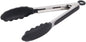 Stainless Steel Utility Tong with Silicone Tips Handles - Non-Slip Silicone Sliding Locking Ring Cooking Tongs Kitchen Tongs Metal BBQ Tongs Perfect for Home and Restaurants