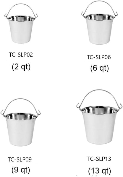Stainless Steel Pail Balti- Food Buffet Server for Fruit Vegetable Appetizer Fries Entrees Party Snack Buffet Chips Indian Dishes Serve ware for Vegetable and Curries