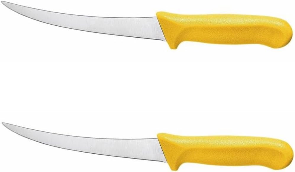 Razor Sharp Multipurpose Kitchen Chef Knives for Meat Vegetable Poultry Cutting with Multicolor Polypropylene Handles