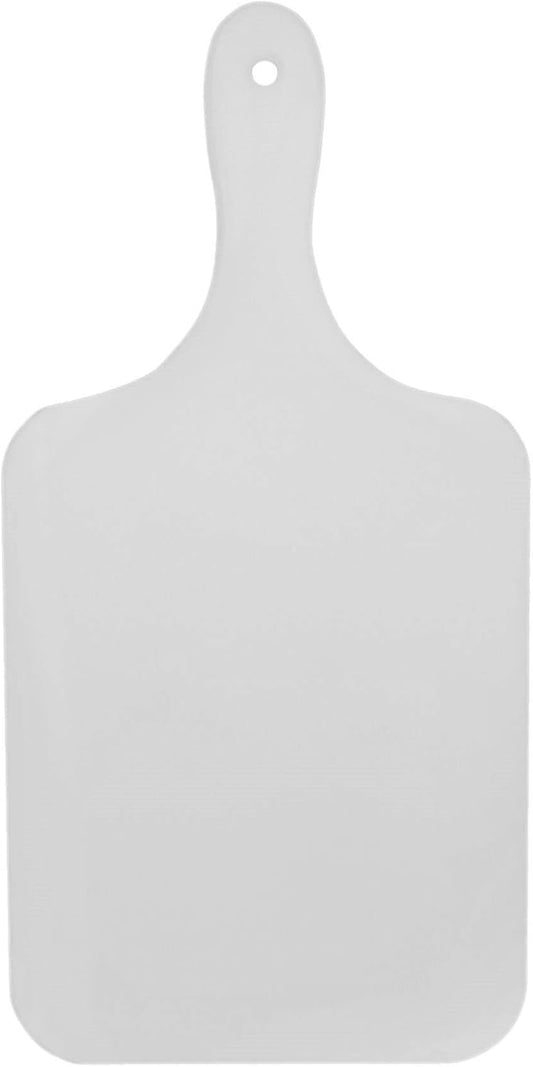 13-7/8" x 6-7/8" x 3/8" Utility Paddle Cutting Board White Plastic- Non-Skid Thick Plastic Chopping Board Cutting Boards for Meat Vegetables Dishwasher Safe Home Kitchen Restaurants