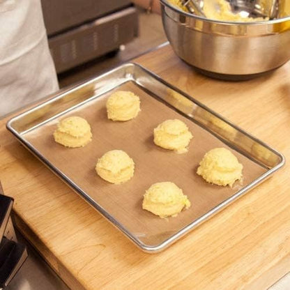 Set of 12 -  18 Gauge Aluminium Commercial Baker's 1/4 Quarter Size Sheets/Baking Trays/Pan / 9 x 13"