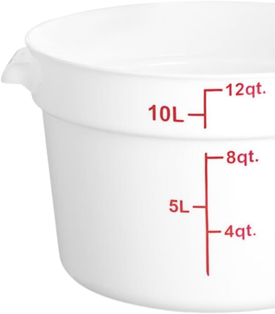 Round Food Storage Container Polypropylene - Commercial Food Storage Containers Meal Prep Containers Reusable Food Containers for Pantry Kitchen Storage Organization