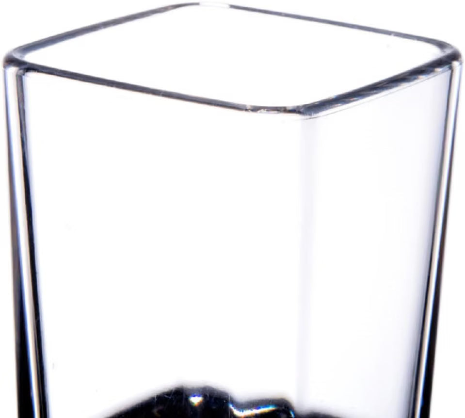 Square Shot Glass Polycarbonate with Heavy Base Clear Color Set of 2- Liquor Plastic Drinking Glass Clear Shot Glass Tequila Shots for Whiskey Tequila Vodka Espresso