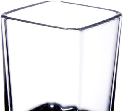 Square Shot Glass Polycarbonate with Heavy Base Clear Color Set of 2- Liquor Plastic Drinking Glass Clear Shot Glass Tequila Shots for Whiskey Tequila Vodka Espresso