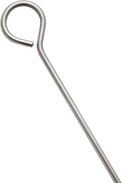 Stainless Steel Skewers Set of 12 - Wide Reusable Stainless Steel Barbecue Skewers BBQ Skewers Kebab Sticks Skewers for Grilling Meat Shrimp Chicken Vegetable Outdoor Cooking