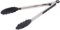 Stainless Steel Utility Tong with Silicone Tips Handles - Non-Slip Silicone Sliding Locking Ring Cooking Tongs Kitchen Tongs Metal BBQ Tongs Perfect for Home and Restaurants