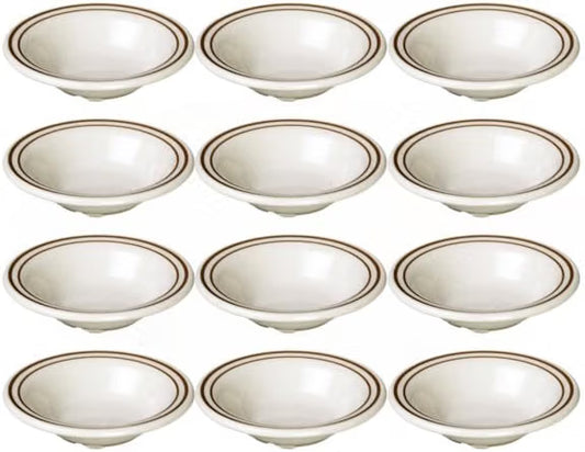 4 oz Arcadia Fruit Bowls Melamine Set of 12- Dishwasher Safe Break-Resistant Dinnerware Small Bowls for Side Dishes Dessert Soup Ice Cream Oatmeal Fruit Home Restaurants
