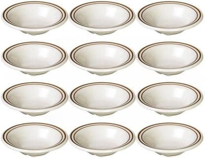 4 oz Arcadia Fruit Bowls Melamine Set of 12- Dishwasher Safe Break-Resistant Dinnerware Small Bowls for Side Dishes Dessert Soup Ice Cream Oatmeal Fruit Home Restaurants