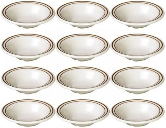 4 oz Arcadia Fruit Bowls Melamine Set of 12- Dishwasher Safe Break-Resistant Dinnerware Small Bowls for Side Dishes Dessert Soup Ice Cream Oatmeal Fruit Home Restaurants