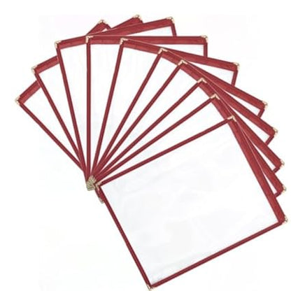 Single Restaurant Menu Covers 1 Page 2 View Set of 10- Crystal Clear Menu Covers Fits A4 Size Paper Menu Sleeve Menu Folder Menu Book Holders for Bar Cafe Restaurant
