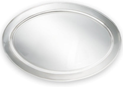 22” Stainless Steel Oval Serving Platter - Heavy Duty Metal Serving Tray Serving Platters for Appetizer Snack Fruit Cake Server Party Food Display Tray Serving Dishes for Entertaining