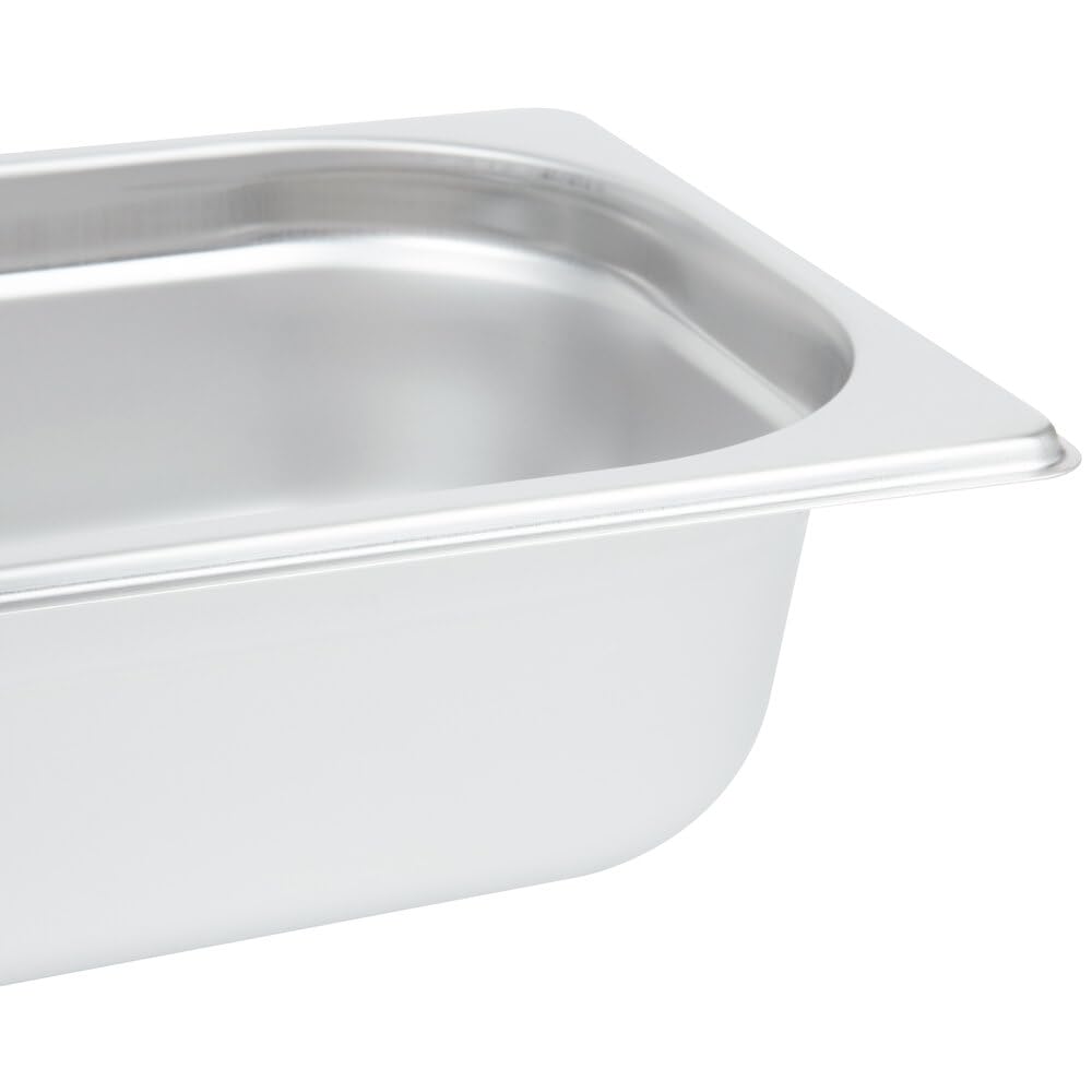Deep Stainless Steel Anti-Jamming Steam Pan 22 Gauge- Chafing Steam Table Pans Catering Food Storage Metal Pan Hotel Pan for Restaurant Events Catering Use