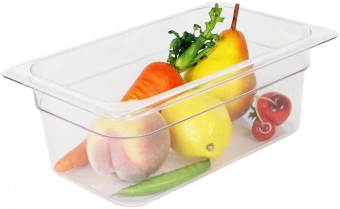 Deep Polycarbonate Food Pan - Commercial Restaurant Food Storage Containers Hotel Pans for Catering Buffets Restaurants Fruits Vegetables Corns