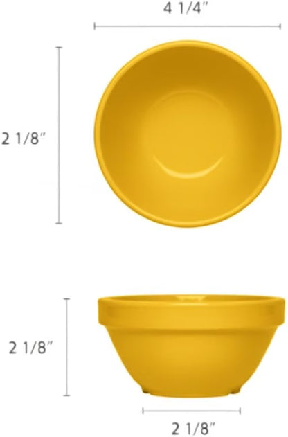 Bouillon Cup Color Melamine Set of 12- Dishwasher Safe Break-Resistant Reusable Bowls Serving Soup Bowl Broth Cups Soup Bowls Ice Cream Dipping Sauce