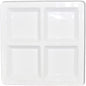 60 oz Rectangular 4-Section Tray Passion Melamine - Dishwasher Safe Serving Bowl Dipping Sauce Dishes Sauce Bowls for Dips Chips Veggies Fruits Home Restaurants