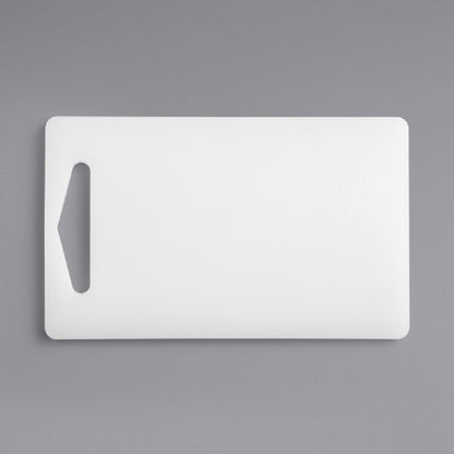 Utility Cutting Board White Plastic with Handle- Non-Skid Plastic Chopping Board Cutting Board for Kitchen Meat Vegetables Fruits Home Restaurants Dishwasher Safe
