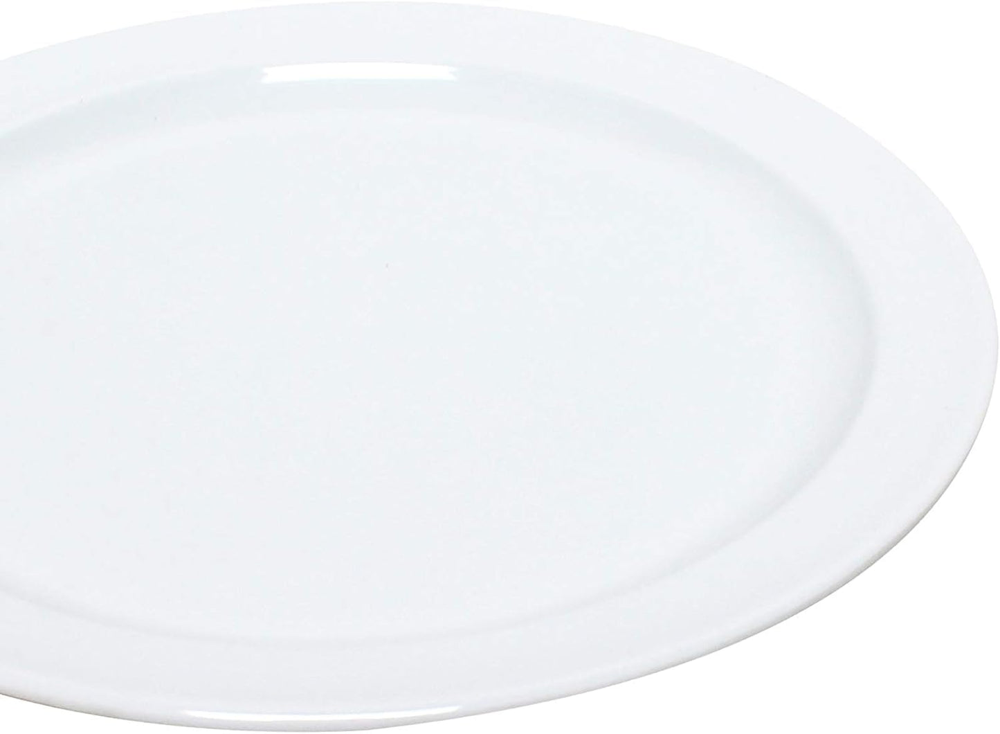 Round Plate Melamine Set of 12- Reusable Plates Kitchen Plates Dinnerware Serving Platter Dishes Dishwasher Safe Break-Resistant for Home Kitchen