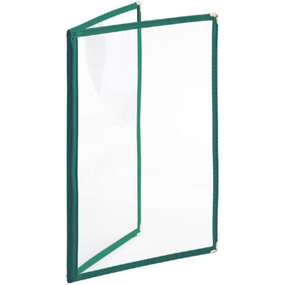 8-1/2” x 11” Double Fold Restaurant Menu Covers 2 Page 4 View Set of 10- Crystal Clear Menu Covers Fits A4 Size Paper Menu Sleeve Folder Menu Book Holders for Bar Cafe Restaurant