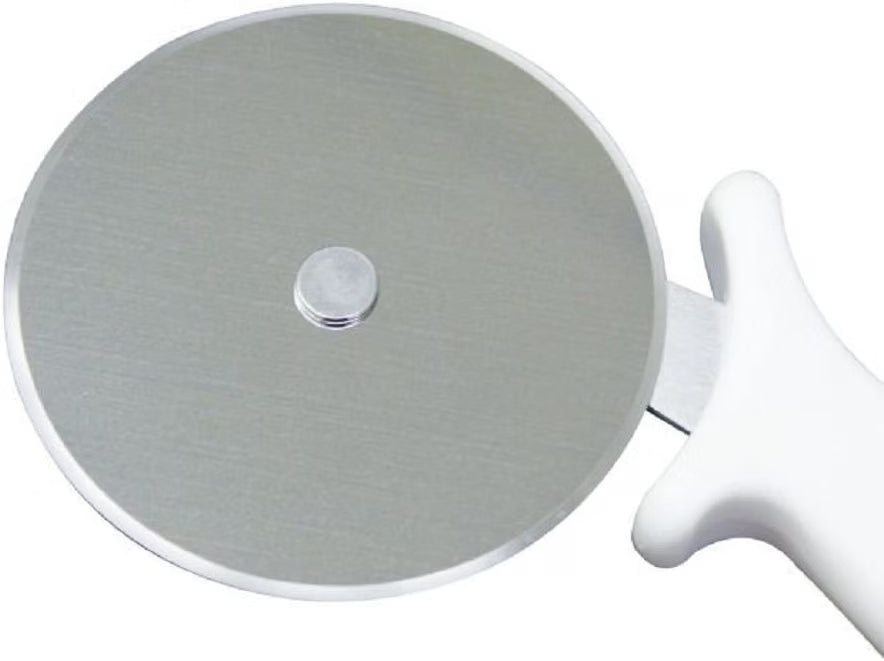 Stainless Steel Blade Pizza Cutter with White Plastic Handle- Pizza Cutter Wheel Stainless Steel Sharp Blade For Cutting Through Slice Thick or Thin Pizzas Pie Crust and Pastries