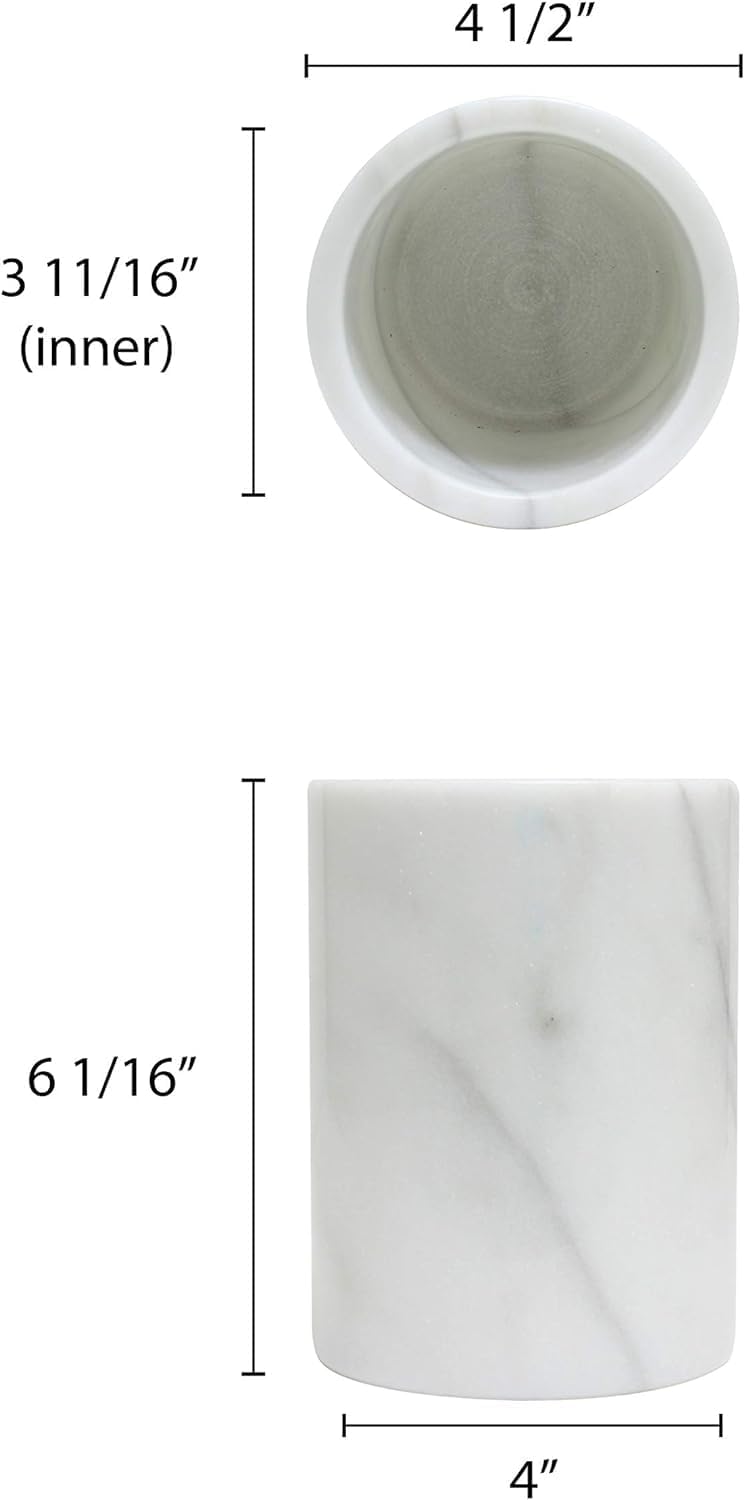 4-1/2" x 6" Marble Wine Cooler - Wine Chiller Bucket Keep Wine Beverages Cold Wine Champagne Beer Cocktail Cooler Tabletop Wine Chiller for Parties Dinner Kitchen Bar