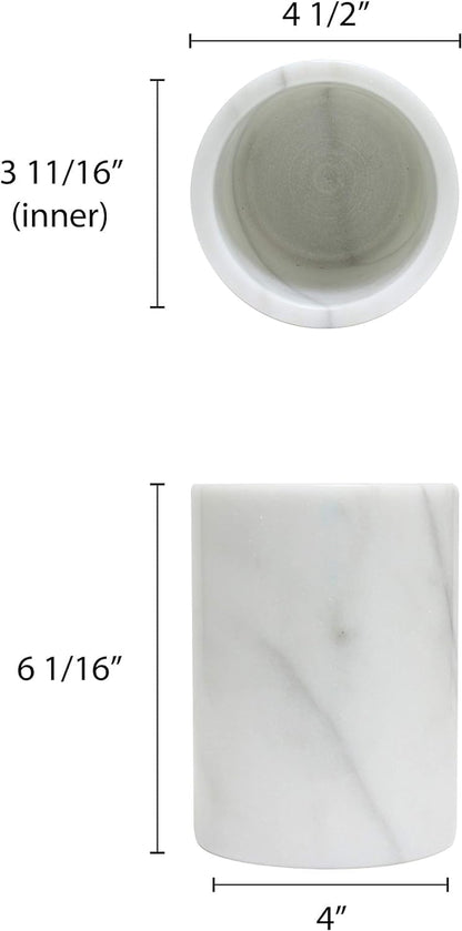 4-1/2" x 6" Marble Wine Cooler - Wine Chiller Bucket Keep Wine Beverages Cold Wine Champagne Beer Cocktail Cooler Tabletop Wine Chiller for Parties Dinner Kitchen Bar