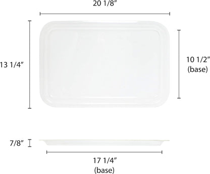 Acrylic Countertop Bakery Display Case Tray 20-1/4" x 13-2/5" x 4/5"- Pastry Case Tray Retail Commercial Home use for Bagels Baked Goods Bread Donuts Vegetables