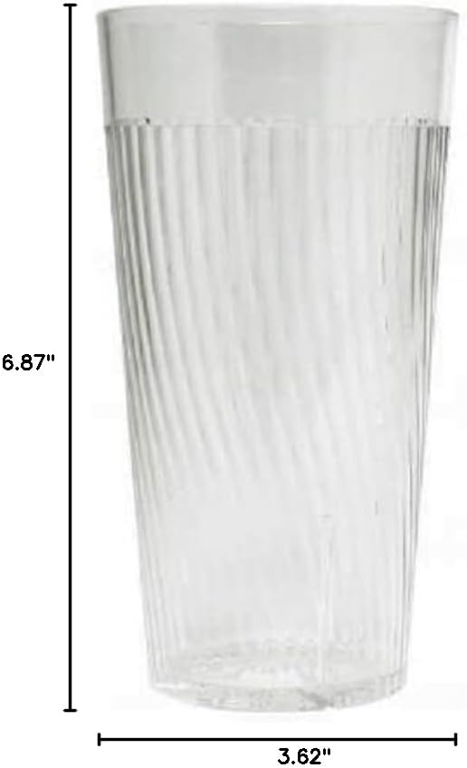 Belize Tumbler/Drinking Cups Green Polycarbonate Set of 12 - Premium Iced Tea Glasses Stackable Reusable Drinking Glasses Dishwasher Safe Break-Resistant for Home Restaurants