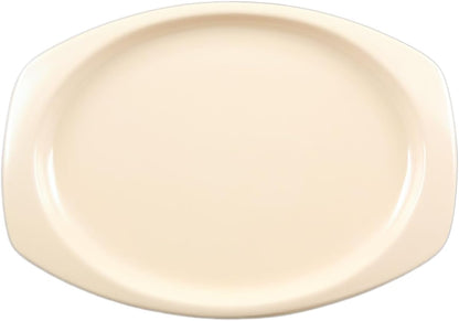 Rectangular Platter White Color Melamine Set of 12- Reusable Plates Kitchen Plates Dinnerware Serving Platter Dishes Dishwasher Safe Break-Resistant for Home Kitchen