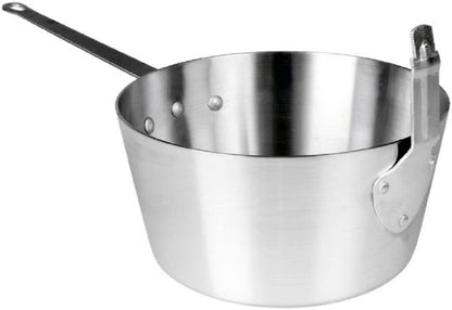 Aluminum Fryer Saucepan with Front Stem Catcher- Deep Frying Pot Deep Fryer for Fast Cooking and Easy Cleaning for Soup Pot French Fries Stews Mirror-Finished