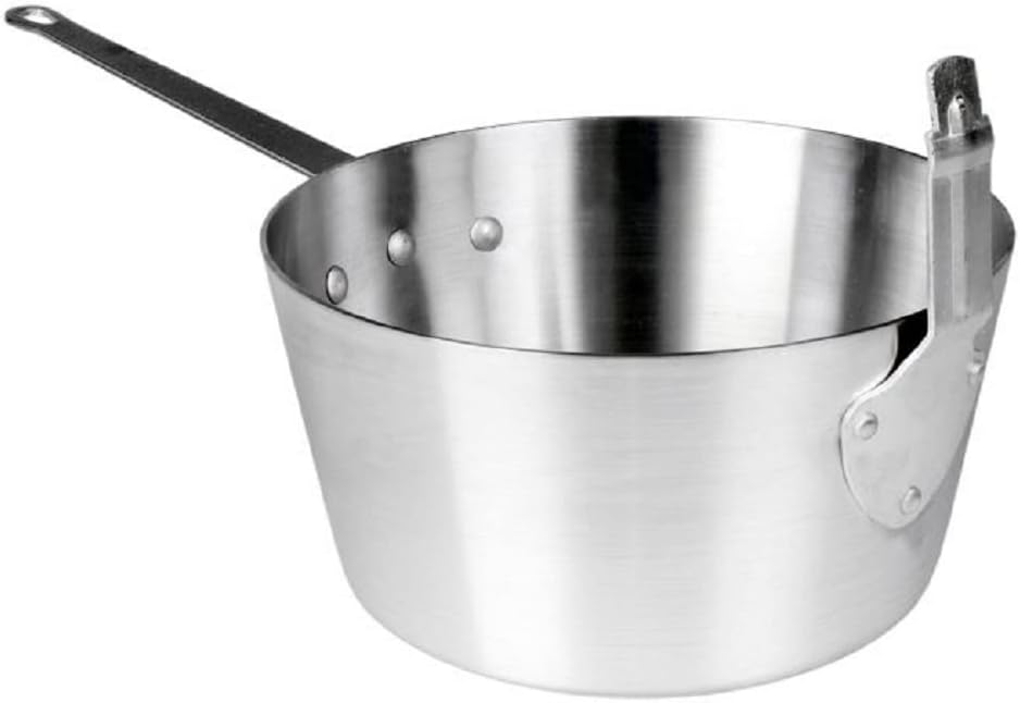 Aluminum Fryer Saucepan with Front Stem Catcher- Deep Frying Pot Deep Fryer for Fast Cooking and Easy Cleaning for Soup Pot French Fries Stews Mirror-Finished