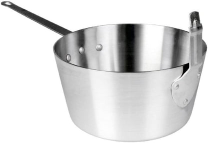 Aluminum Fryer Saucepan with Front Stem Catcher- Deep Frying Pot Deep Fryer for Fast Cooking and Easy Cleaning for Soup Pot French Fries Stews Mirror-Finished