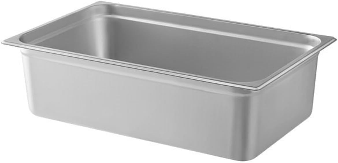 Deep Stainless Steel Anti-Jamming Steam Pan 22 Gauge- Chafing Steam Table Pans Catering Food Storage Metal Pan Hotel Pan for Restaurant Events Catering Use