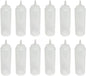 Set of 12 Squeeze Condiment Dispensing Bottles 8 oz - Plastic Squeeze Bottle For Sauces Spreads Ketchup Mustard Mayo Hot sauces and Olive oil