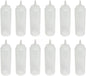 Set of 12 Squeeze Condiment Dispensing Bottles 8 oz - Plastic Squeeze Bottle For Sauces Spreads Ketchup Mustard Mayo Hot sauces and Olive oil
