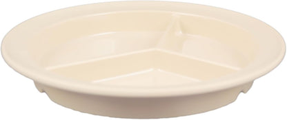 3 Compartment Deep Serving Plate Melamine Set of 12- Dishwasher Safe Break-Resistant Serving Platter Dinner Plates Portion Plates for Dinner Home Kitchen Restaurants